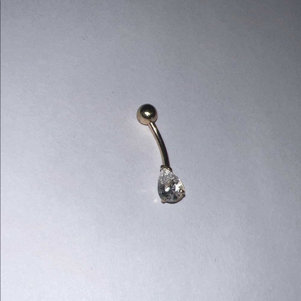 10K Yellow Gold Belly Button Ring